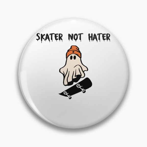 Item preview, Skater not Hater, skate lovers party ghost designed and sold by BHMARTS.