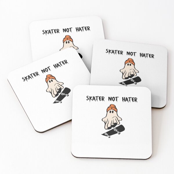 Item preview, Skater not Hater, skate lovers party ghost designed and sold by BHMARTS.