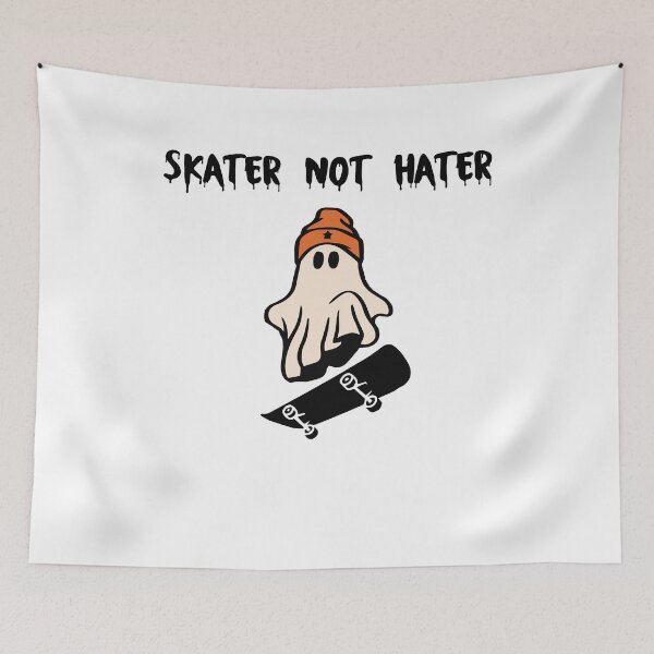 Item preview, Skater not Hater, skate lovers party ghost designed and sold by BHMARTS.