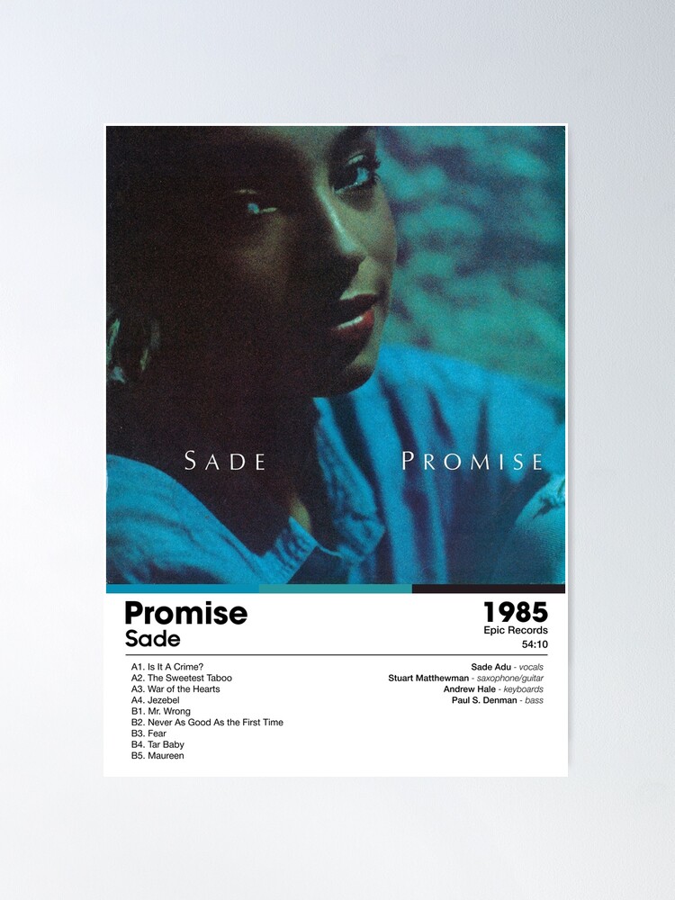 Sade Promise ビンテージポスター Sade - Promise Album Poster | Vintage Music Wall Art - Etsy