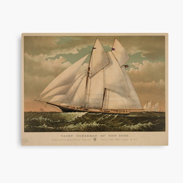 Item preview, Vintage Schooner Yacht Illustration (1882) designed and sold by BravuraMedia.