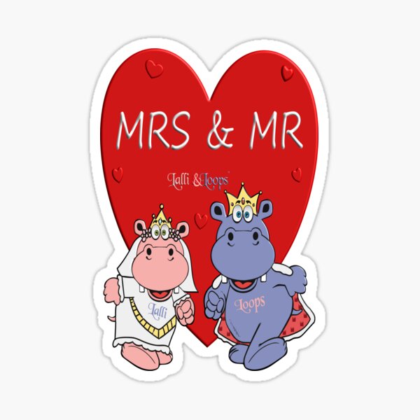 Mrs & Mr Sticker