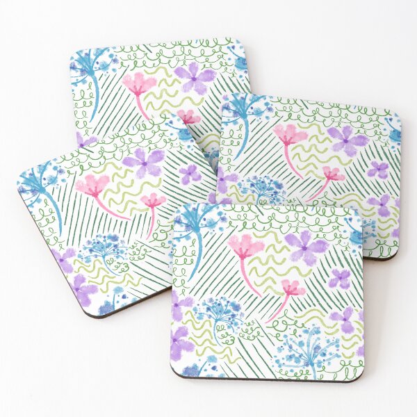 Item preview, Watercolour floral squiggles designed and sold by Frankielake04.