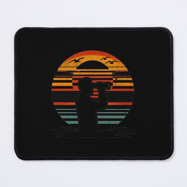 Item preview, Sunset Seeker - Silhouette with Binoculars designed and sold by ChromaticBlend.