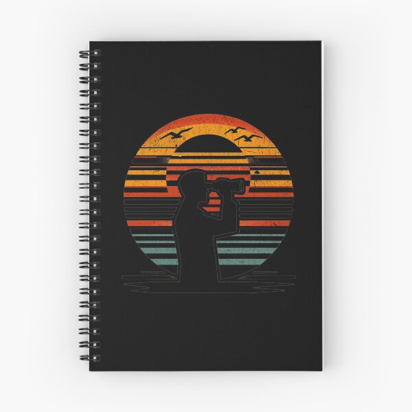 Item preview, Sunset Seeker - Silhouette with Binoculars designed and sold by ChromaticBlend.