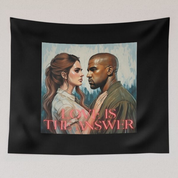 Item preview,  Love is the Answer great couple white woman and black guy happy gifts  designed and sold by thankful-loco.