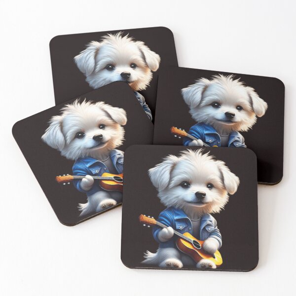 Item preview, Musician Puppy Playing Guitar designed and sold by vuslatmedia.
