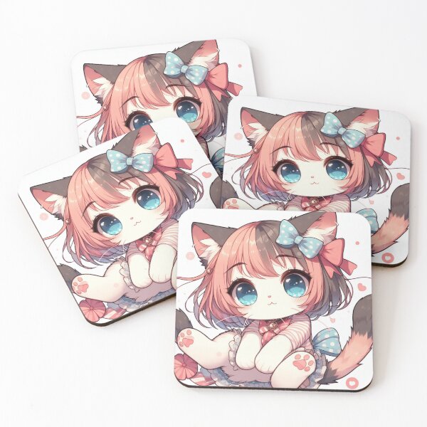 Item preview, adorable cat girl designed and sold by CuteCritterArt.