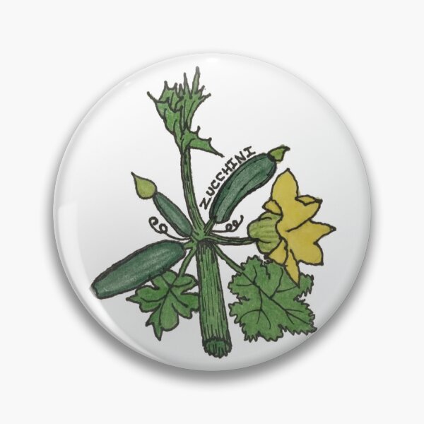 Item preview, Flowering Zucchini Plant Illustration  designed and sold by ColordCreations.