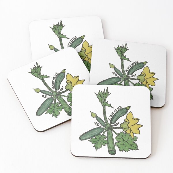 Item preview, Flowering Zucchini Plant Illustration  designed and sold by ColordCreations.