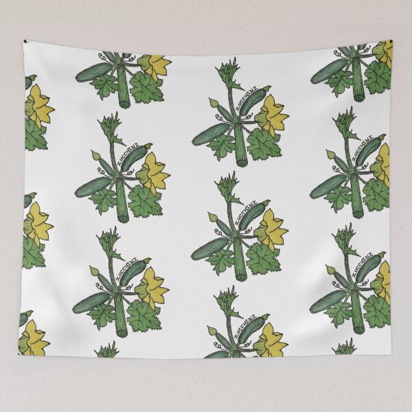 Item preview, Flowering Zucchini Plant Illustration  designed and sold by ColordCreations.