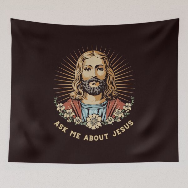 Item preview, Ask me about jesus - religion and god designed and sold by Superdealkoeln.