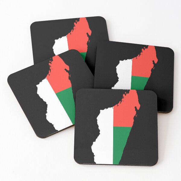 Item preview, Flag Map of Madagascar designed and sold by feether-store.