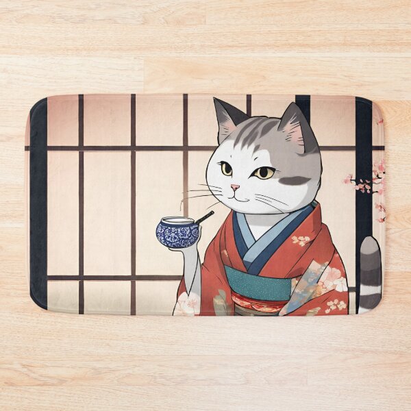 Item preview, Kimono Cat Tea Ceremony  designed and sold by AnimaliaStar.