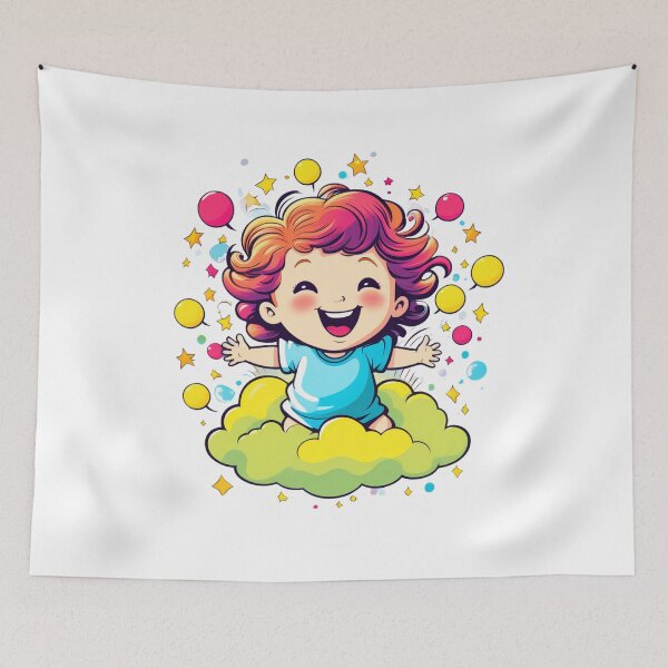 Item preview, Joyful Stars and Balloons: Baby's Laughter Delight designed and sold by ReyhansArtWorld.