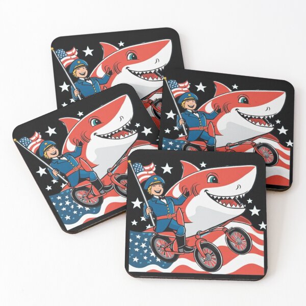 Item preview,  Washington Riding A Shark on July 4th Is Patriotic designed and sold by medbouk1.
