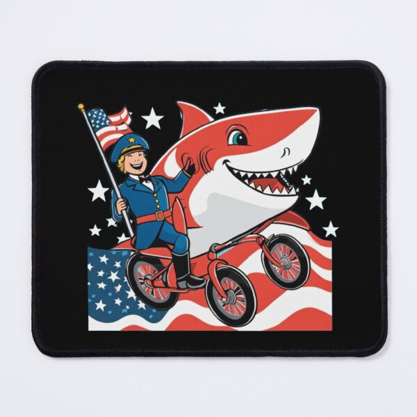 Item preview,  Washington Riding A Shark on July 4th Is Patriotic designed and sold by medbouk1.