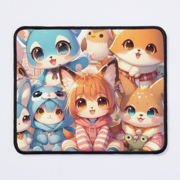 Item preview, adorable animals in pajamas designed and sold by CuteCritterArt.