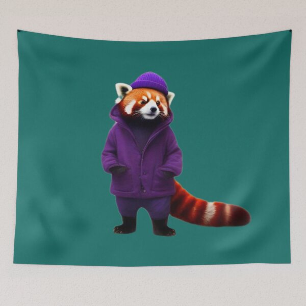 Item preview, Panda rojo en la ciudad (en morado) designed and sold by Steph Anne Best.