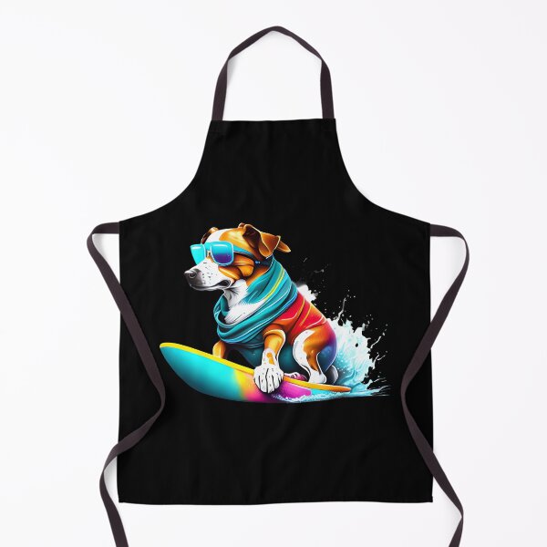 Item preview, Stylish Surfer: Dog in Sunglasses Riding the Waves designed and sold by BorczVisuals.