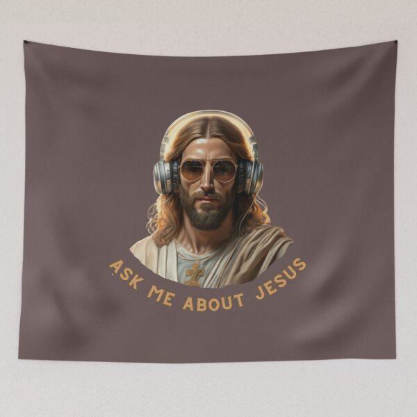 Item preview, Ask me about jesus - religion music and god designed and sold by Superdealkoeln.