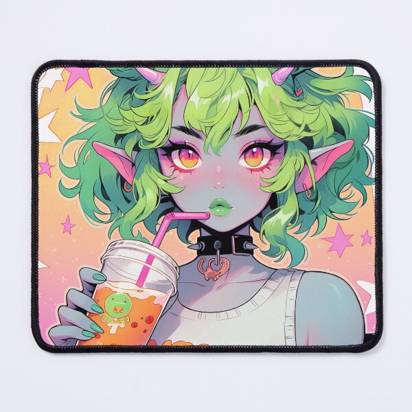 Item preview, Fantasy Elf Bubble Tea Anime Girl designed and sold by bubblegoth.