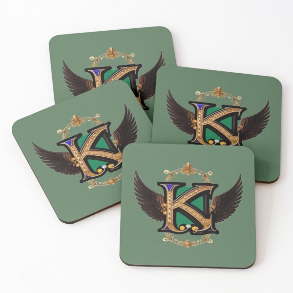 Item preview, Winged letter K designed and sold by Roxburylane.
