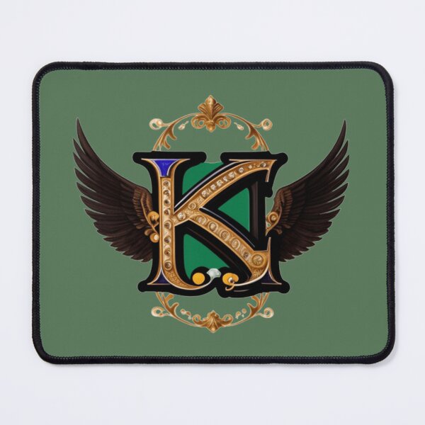 Item preview, Winged letter K designed and sold by Roxburylane.
