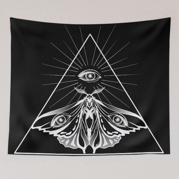 Item preview, The All-Seeing Moth White designed and sold by AstoriaV.