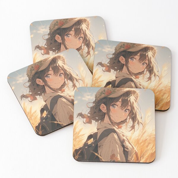 Item preview, Anime country girl in fields of gold art designed and sold by TheArtistOf2022.
