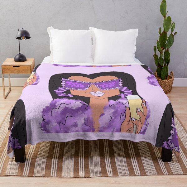 Aperçu de l'œuvre Fille funky violette preppy créée et vendue par mollsdesignss.