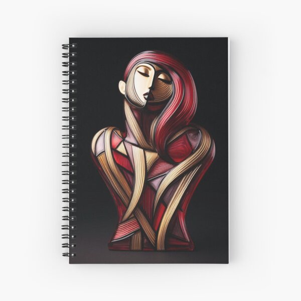 Lady in Red Spiral Notebook