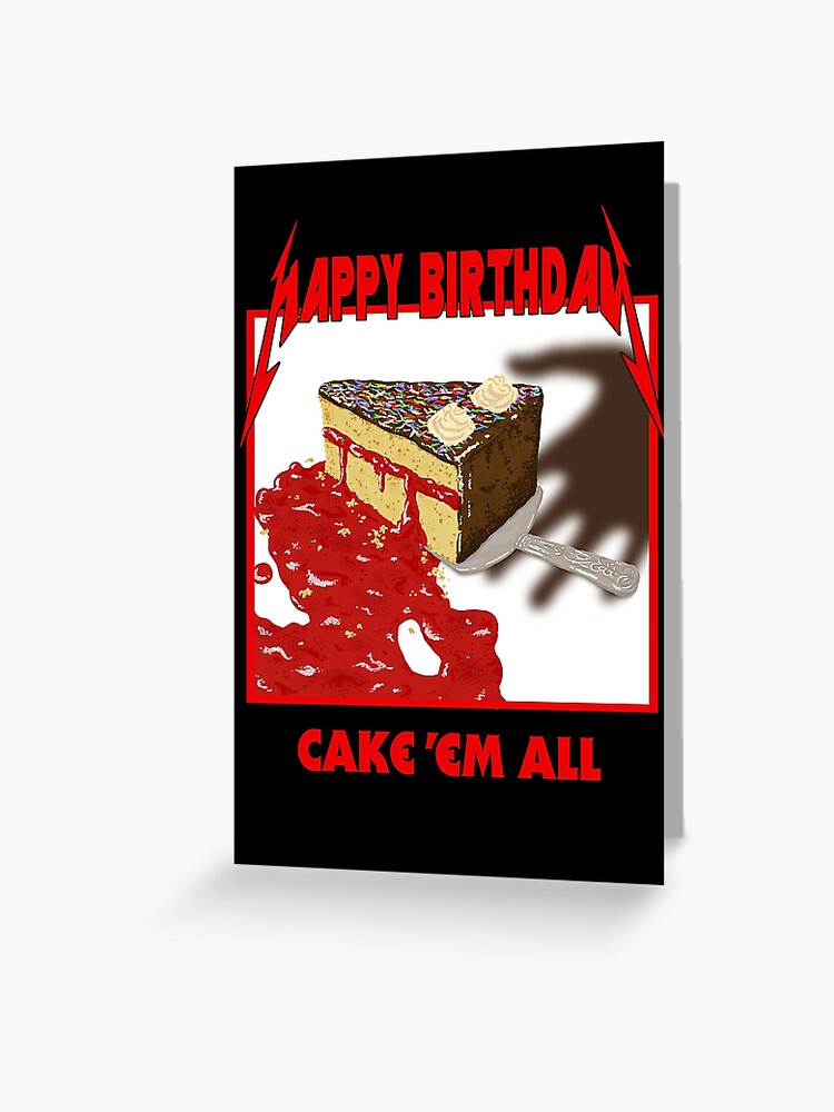 Metallica Icing Birthday Cake Topper & 8 Cupcakes