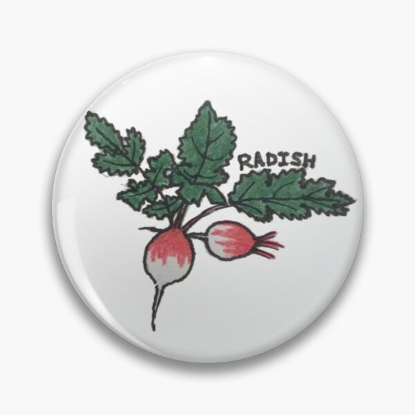 Item preview, Red & White Radish illustration  designed and sold by ColordCreations.