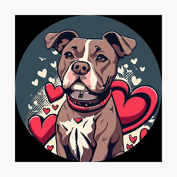 Item preview, Pit Bull Love on Valentine's Day designed and sold by VoyteksDesigns.