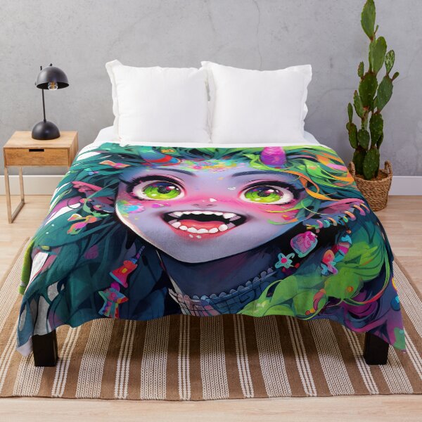 Item preview, Kawaii Vibrant Colorful Whimsical Anime Girl designed and sold by bubblegoth.