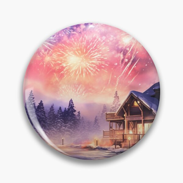 Item preview, Magical Fireworks Village Art designed and sold by acrylicartp.