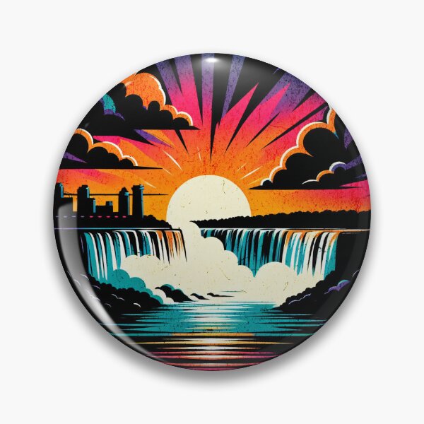 Item preview, Niagara Falls Vintage Circle Design designed and sold by RedDesignSyc.