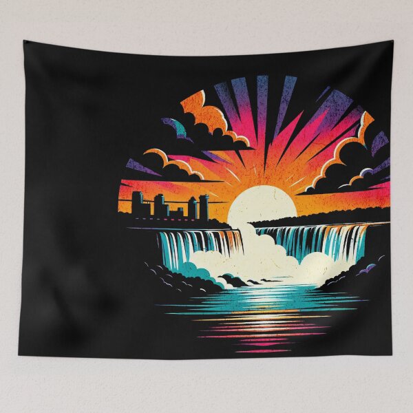 Item preview, Niagara Falls Vintage Circle Design designed and sold by RedDesignSyc.
