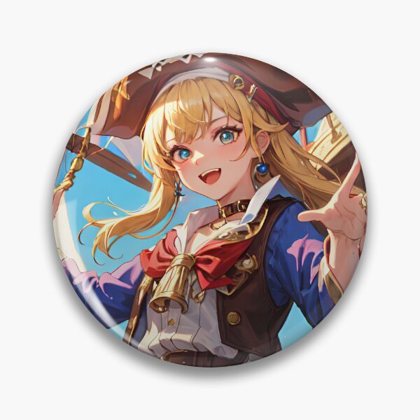 Item preview, Anime pirate girl on pirate ship portrait art designed and sold by TheArtistOf2022.