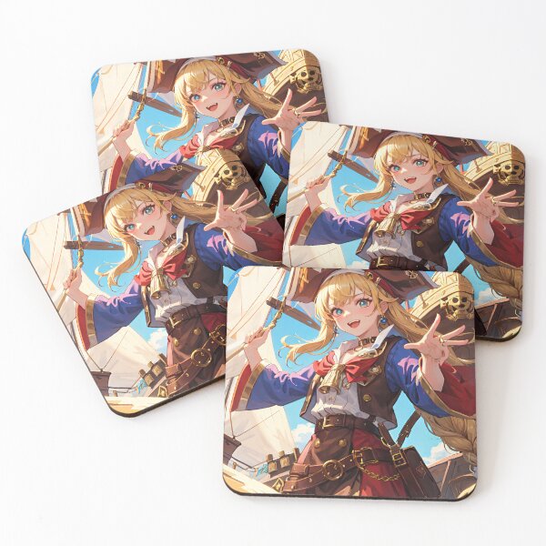 Item preview, Anime pirate girl on pirate ship portrait art designed and sold by TheArtistOf2022.