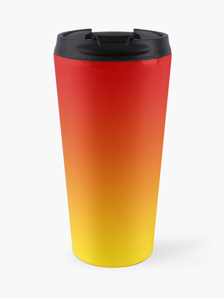 Red To Yellow Ombre Travel Mug By Ermisenda Redbubble