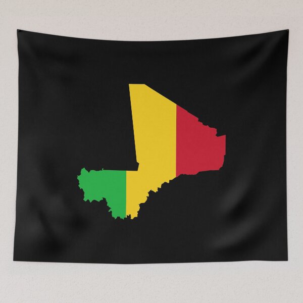 Item preview, Flag Map of Mali designed and sold by feether-store.