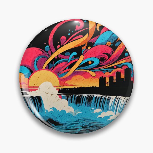 Item preview, Niagara Falls Retro Graffiti Design designed and sold by RedDesignSyc.