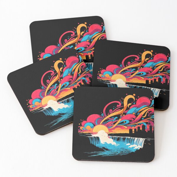 Item preview, Niagara Falls Retro Graffiti Design designed and sold by RedDesignSyc.