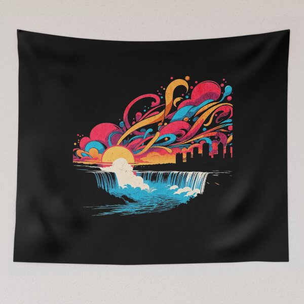 Item preview, Niagara Falls Retro Graffiti Design designed and sold by RedDesignSyc.