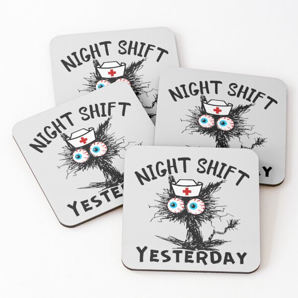 Item preview, Funny Night shift yesterday, night shift nurse designed and sold by Manara  -Art.
