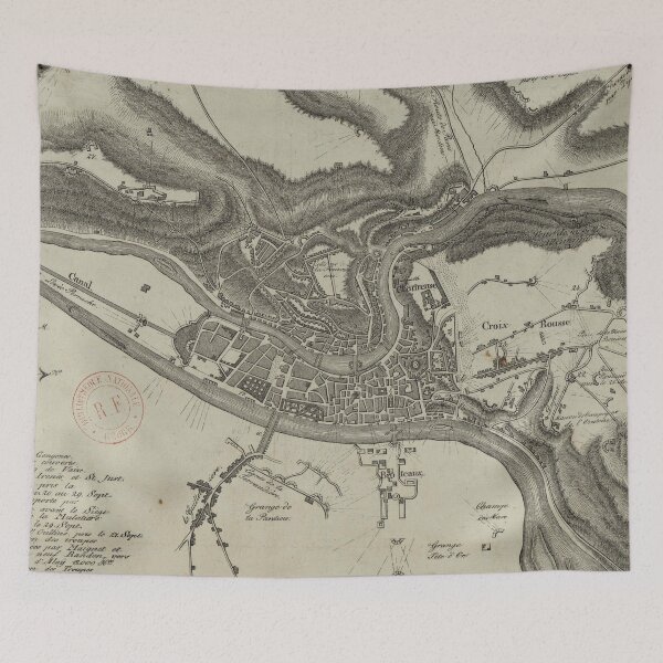 Item preview, Vintage Map of Lyon France (1818) designed and sold by BravuraMedia.