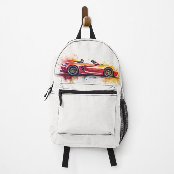 Item preview, Red Side Boxster 981 watercolor painting designed and sold by blackdogshop.