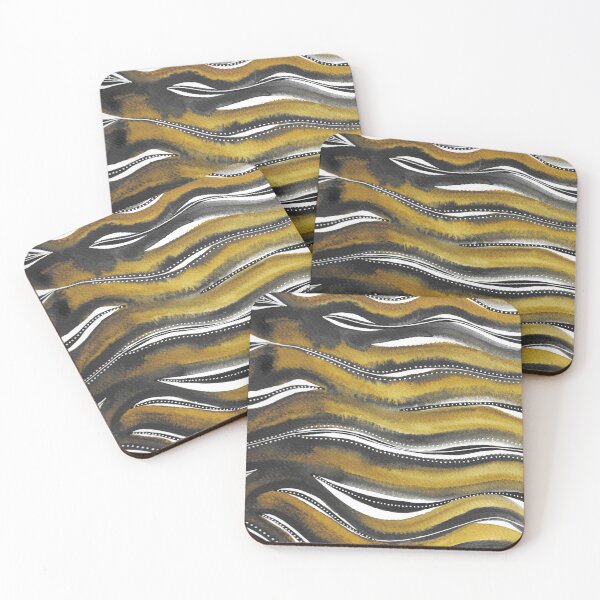 Item preview, Fluid brown waves designed and sold by InspiringLines.